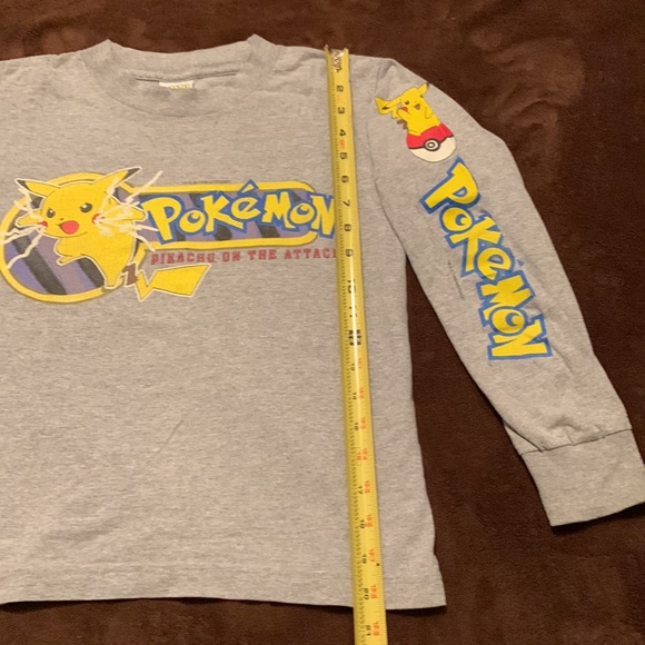 Vintage 1999 Pokémon Pikachu Long Sleeve Shirt Top S Small Screen Print Image - Picture 6 of 12